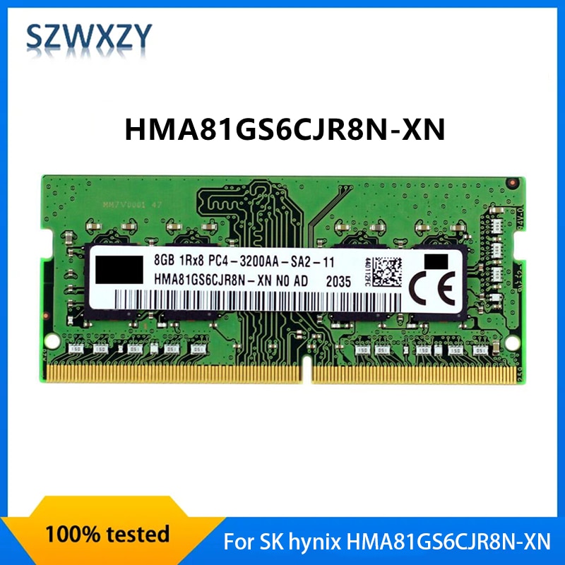 SK ̴н  Ʈ ޸, HMA81GS6CJR8N-XN 8GB 1Rx8 PC4-3200AA DDR4, 100% ׽Ʈ Ϸ,  